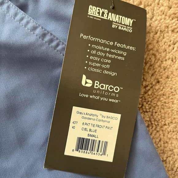 NWT Greys Anatomy Ceil Blue Scrub pants - Picture 2 of 4